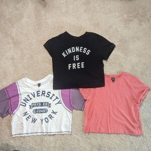 Lot of 3 Crop Tops / Baby Tees